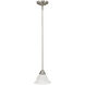 None 1 Light 7.75 inch Satin Nickel Mini Pendant Ceiling Light